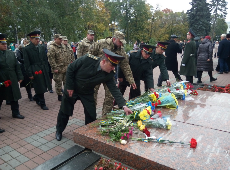 Керівництво та курсанти Академії взяли участь у святкових заходах з нагоди Дня захисника України